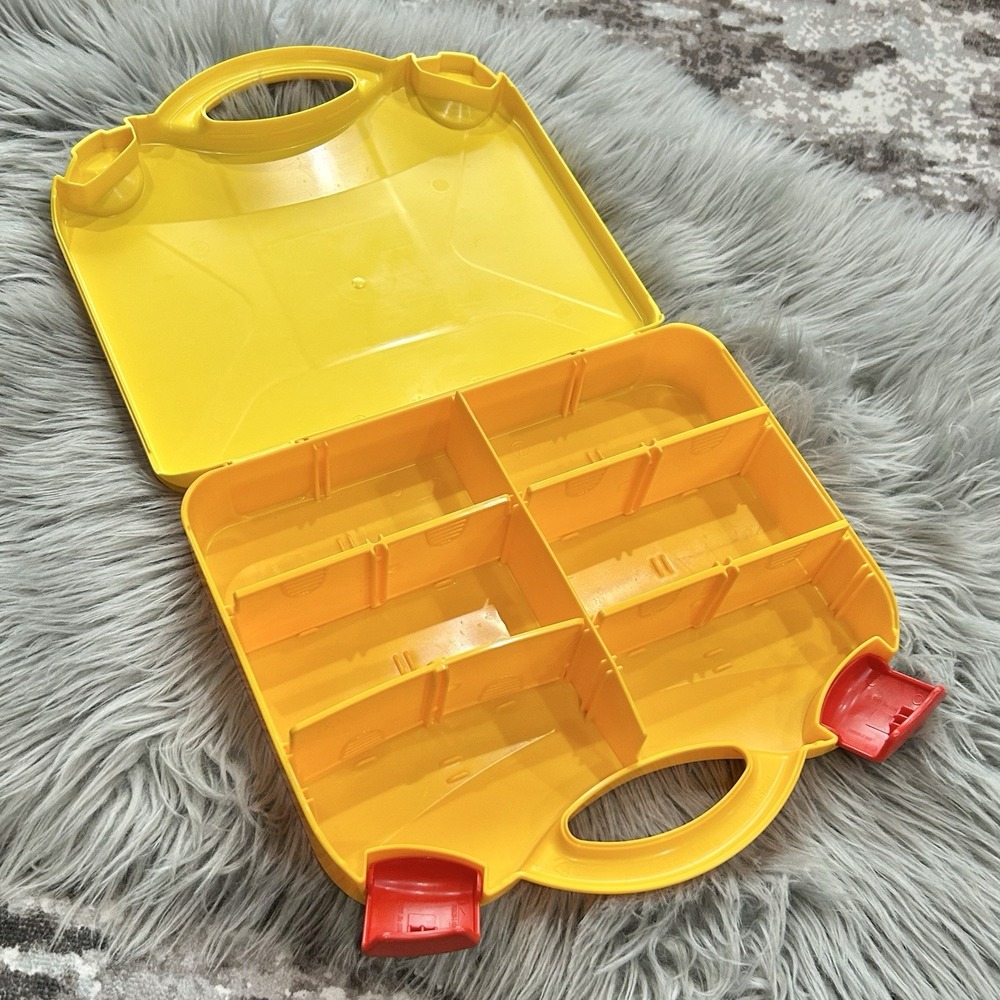 Yellow Hard LEGO Storage Case Plastic‎  Latching Empty Box Organizer